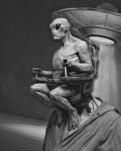 Alien Mind Control Poster -Halloween Props Shop AlienMindControlBlackandWhiteHiRes clipped rev 1