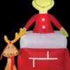 Airblown Grinch Out Of Chimney With Max Medume Inflatable Scene - Dr. Seuss -Halloween Props Shop airblown grinch out of chimney with max medume inflatable scene dr seuss 15813504041008