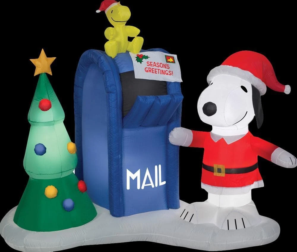 Airblown Snoopy & Woodstock With Mailbox Inflatable Scene - Peanuts 3 Airblown Snoopy & Woodstock With Mailbox Inflatable Scene - Peanuts