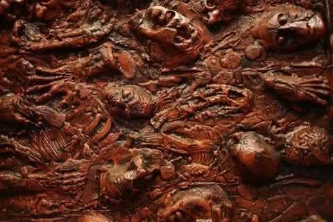 "Blood Wall Panel With Blending Costume" Haunted House Facade 3 "Blood Wall Panel With Blending Costume" Haunted House Facade