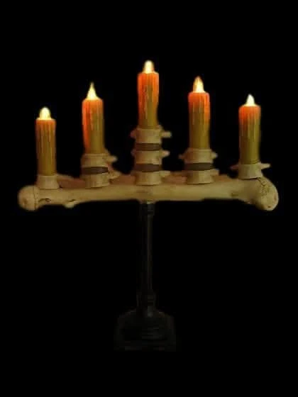 "Candelabra Table Top Halloween Prop W/ 5 Flicker Candles" Haunted House Lighting 3 "Candelabra Table Top Halloween Prop W/ 5 Flicker Candles" Haunted House Lighting