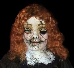 "Cracked Porcelain Doll" HD Studios Pro Costume -Halloween Props Shop cracked porcelain doll hd studios pro halloween costume 14102887432240