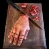 "Cutting Board With Magnetic Fingers" Human Body Part Halloween Prop -Halloween Props Shop cutting board with magnetic fingers human body part halloween prop 31359092949040