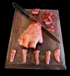New Release -Halloween Props Shop cutting board with magnetic fingers human body part halloween prop 31359094292528
