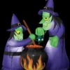"Double Witch And Cauldron" Animated Air-blown Inflatable Decoration - 6 Foot Tall 2 "Double Witch And Cauldron" Animated Air-blown Inflatable Decoration - 6 Foot Tall -Halloween Props Shop double witch and cauldron animated air blown inflatable decoration 6 foot tall 28669147349040