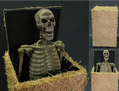 "Hay Bale Popper" Skeleton Halloween Animatronic 3 "Hay Bale Popper" Skeleton Halloween Animatronic