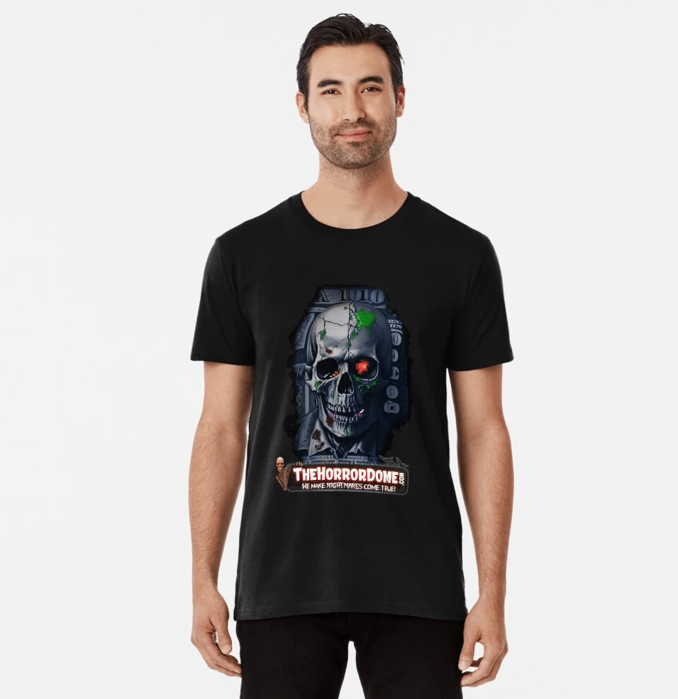 HorrorDome Zombie Skull Premium T-Shirt 3 HorrorDome Zombie Skull Premium T-Shirt