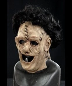 "Leather Hood" Silicone Mask -Halloween Props Shop leather hood silicone halloween mask with hair 20360382721