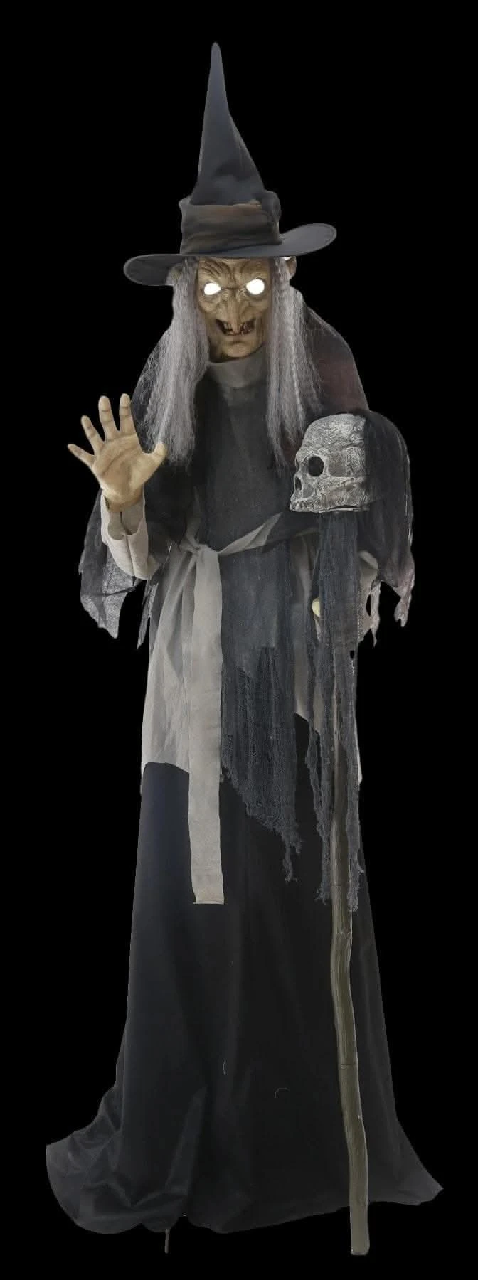 "Lunging Haggard Witch" Electric Animated Halloween Prop 3 "Lunging Haggard Witch" Electric Animated Halloween Prop