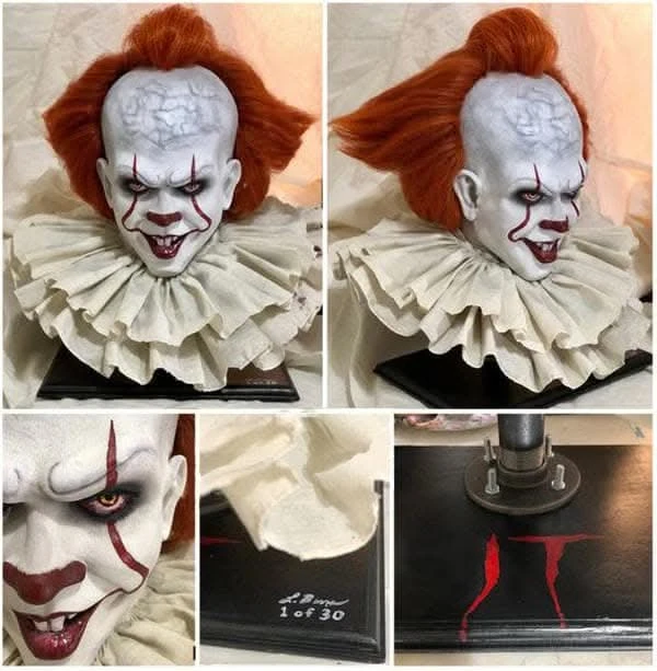 "Pennywise IT" Collector's Bust Halloween Decoration - Limited Run Of 30 Units 6 "Pennywise IT" Collector's Bust Halloween Decoration - Limited Run Of 30 Units - Image 4