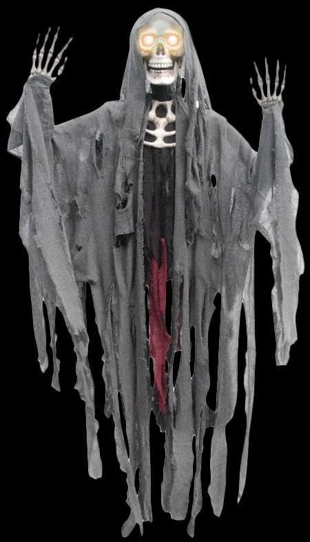 "Reaper With Moving Eyes" Hanging Halloween Decoration - 60 Inch 3 "Reaper With Moving Eyes" Hanging Halloween Decoration - 60 Inch
