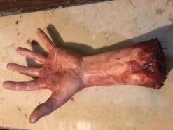 "Severed Left Male Hand - Silicone" Human Body Part Halloween Prop -Halloween Props Shop severed left male hand silicone human body part halloween prop 11943713144880