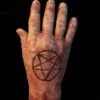 "Severed Male Hand With Pentagram - Silicone" Human Body Part Halloween Prop -Halloween Props Shop severed male hand with pentagram silicone human body part halloween prop 11948608815152