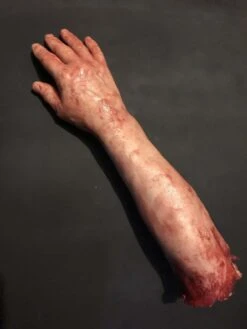 "Severed Male Right Arm - Silicone" Human Body Part Halloween Prop -Halloween Props Shop severed male right arm silicone human body part halloween prop 28757551153200