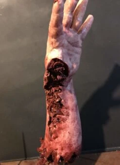 "Shark Bite Silicone Arm" Bloody Body Part Prop -Halloween Props Shop shark bite silicone arm bloody body part prop 11943702888496