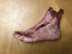 "Silicone Severed Left Female Foot" Body Parts Halloween Prop -Halloween Props Shop silicone severed left female foot body parts halloween prop 11943768850480