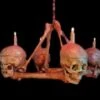 "Skull/Femur Bone Chandelier" Haunted House Lighting -Halloween Props Shop skull femur bone chandelier haunted house lighting 14320988586032