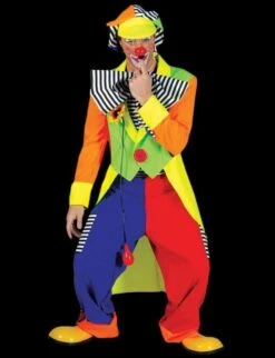 "Spanky Stripes Clown" Costume (Adult L)
