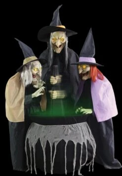 "Stitchwick Sisters" Electric Animated Halloween Witch Prop