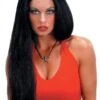 "Straight Black" Halloween Wig - 24' -Halloween Props Shop straight black halloween wig 24 28432954916912