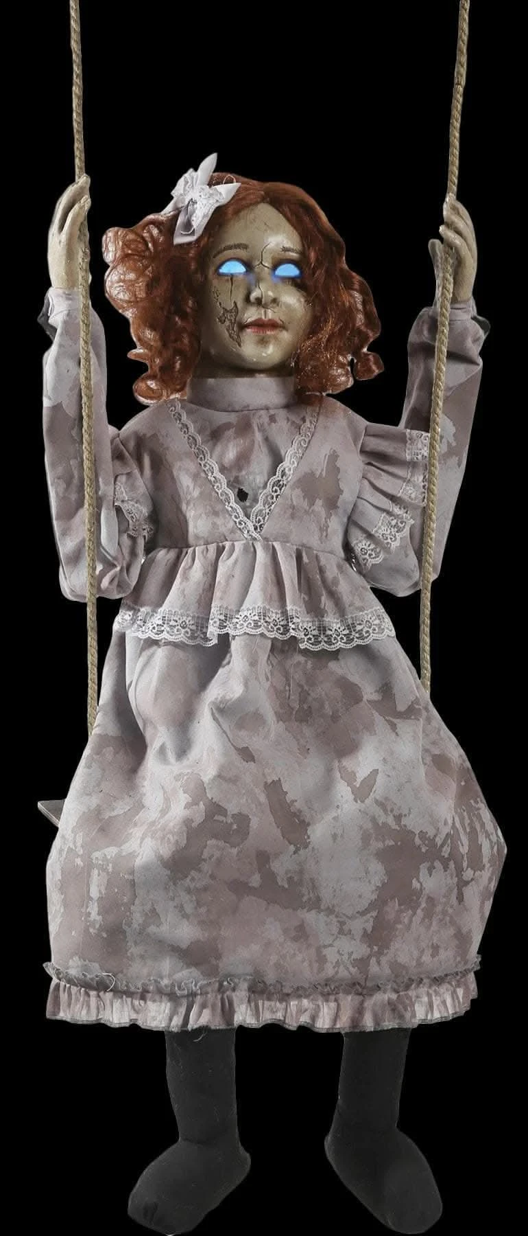 "Swinging Decrepit Doll" Electric Animated Halloween Prop 3 "Swinging Decrepit Doll" Electric Animated Halloween Prop