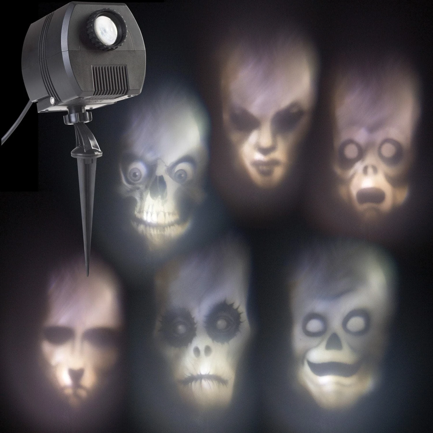 "White Faces - Light Show Projector" Haunted House Lighting Effects 3 "White Faces - Light Show Projector" Haunted House Lighting Effects